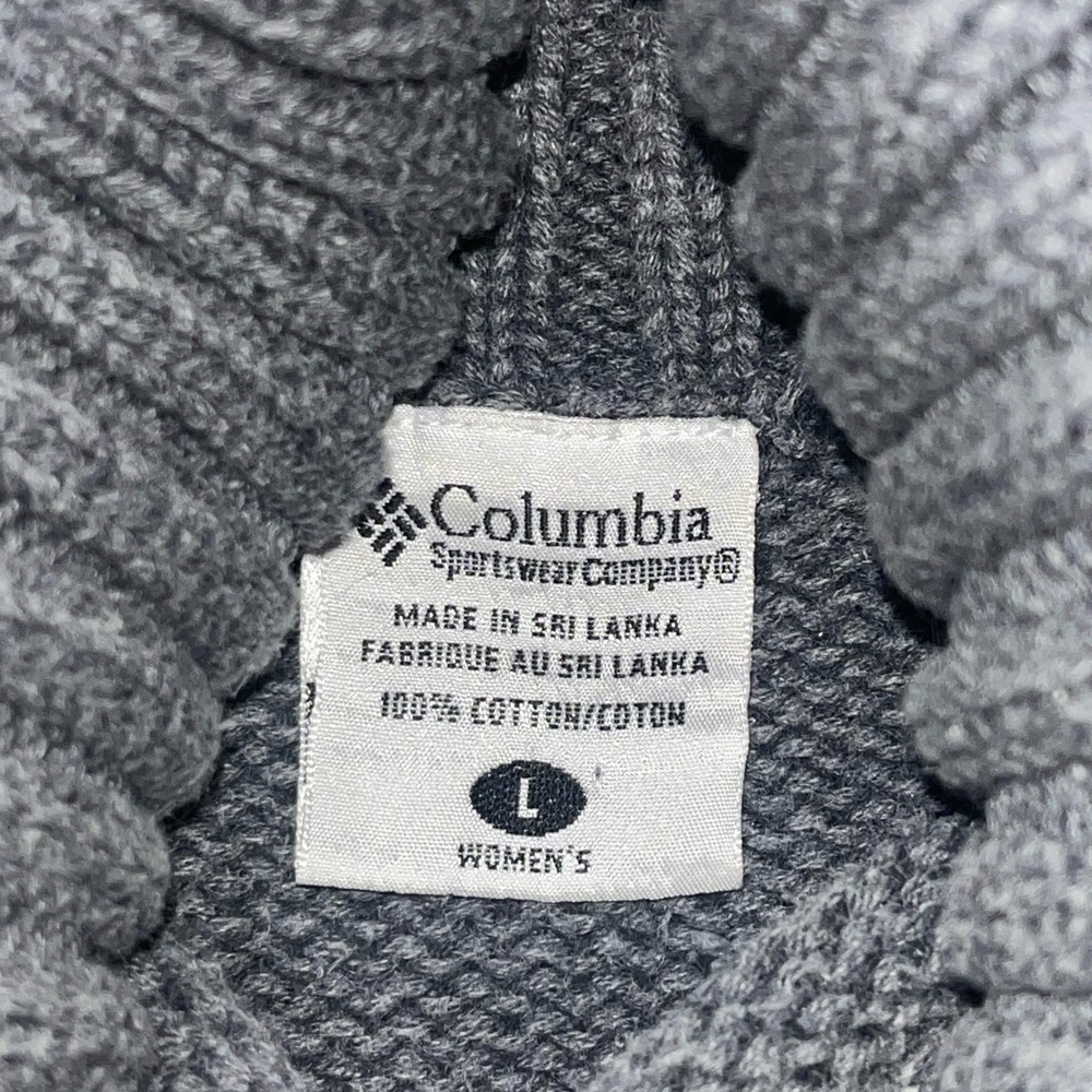 Columbia Gray cable Knit Sweater large - Picture 2 of 5